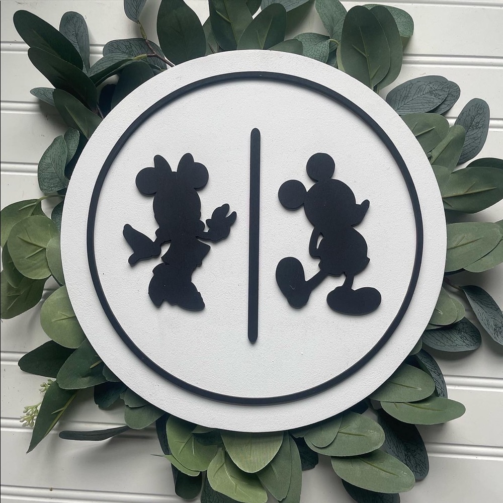 3D bathroom decor sign